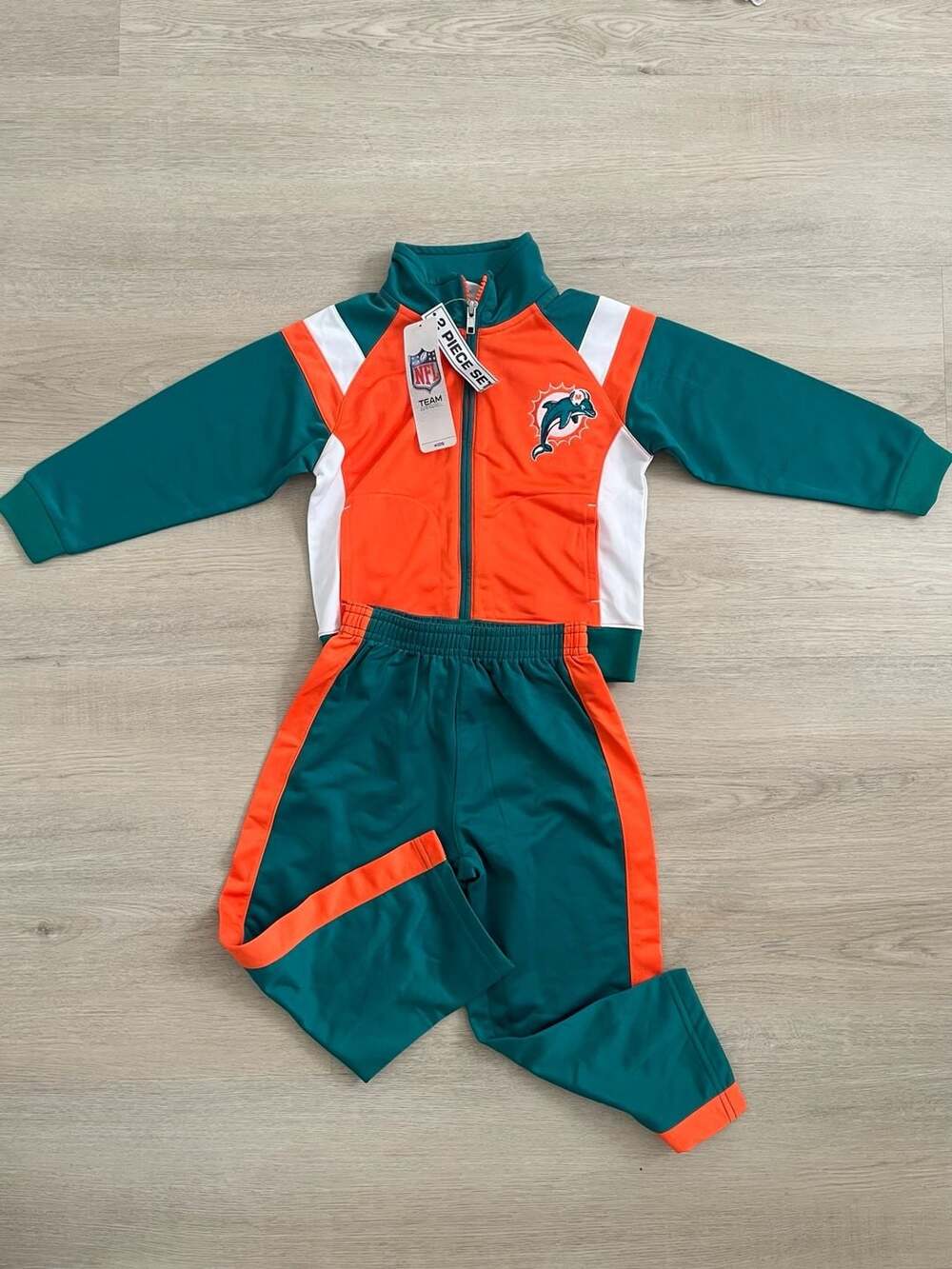 NFL Miami Dolphins Kids 2-Piece Track Jacket and Pants Set Size 3T